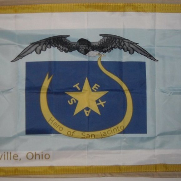 Captain George H. Burroughs Ohio Texas Revolution 3' x 5' Blue Flag Banner - Picture 2 of 2